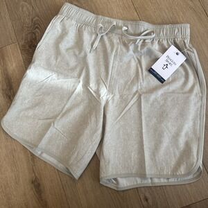 Penguin Sport Men's Performance Shorts Stretch Drawstring Silver Heather Medium